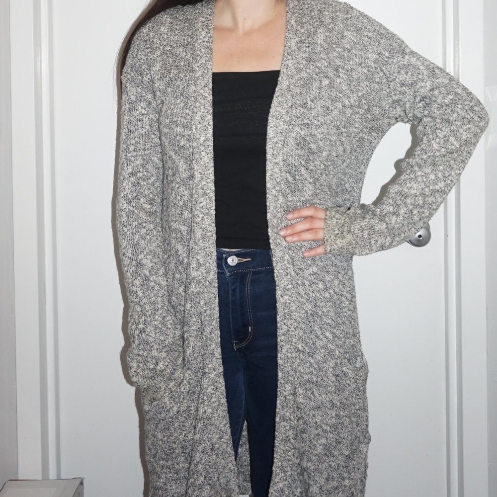 COPY - Banana Republic Grey Marled Maxi Sweater